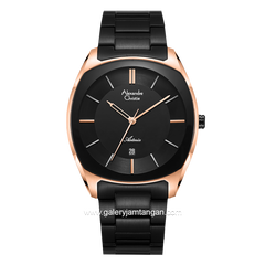 Alexandre Christie AC 8671 MD Black Rosegold Stainless Steel