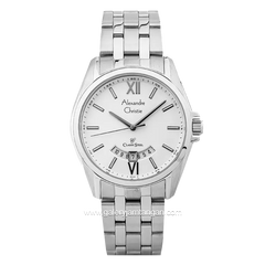 Alexandre Christie AC 8673 MD Silver Dial White Stainless Steel
