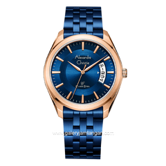 Alexandre Christie AC 8674 MD Blue Rosegold Stainless Steel
