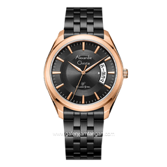 Alexandre Christie AC 8674 MD Black Rosegold Stainless Steel