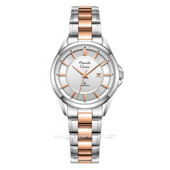 Alexandre Christie Classic Steel AC 8675 LD Silver Combinasi Rosegold Stainless Steel Strap