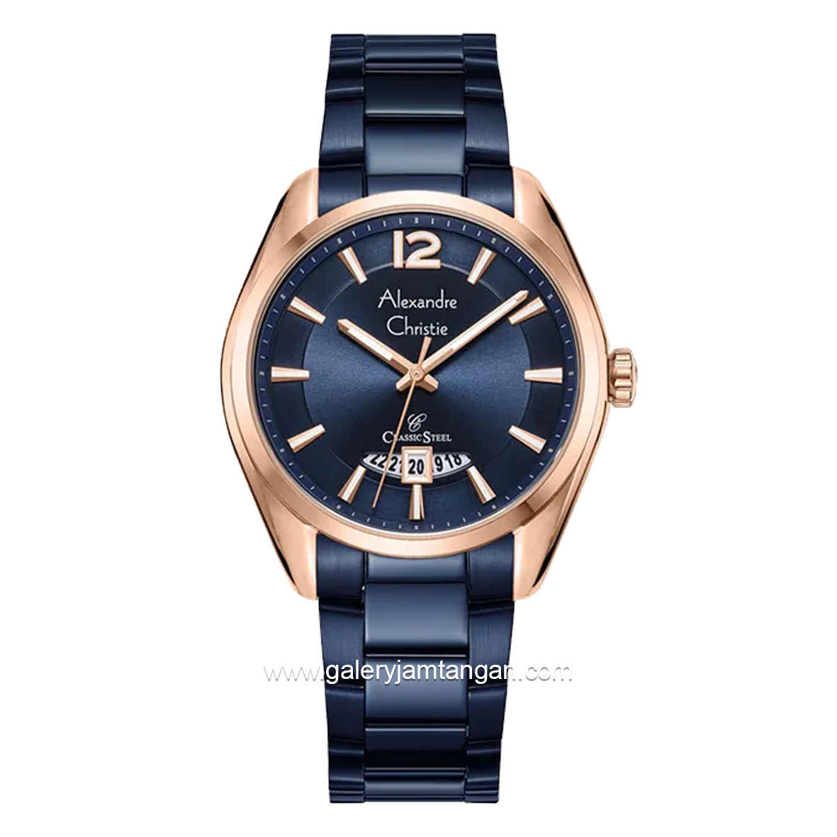 Alexandre Christie AC 8679 MD Navy Rosegold Stainless Steel