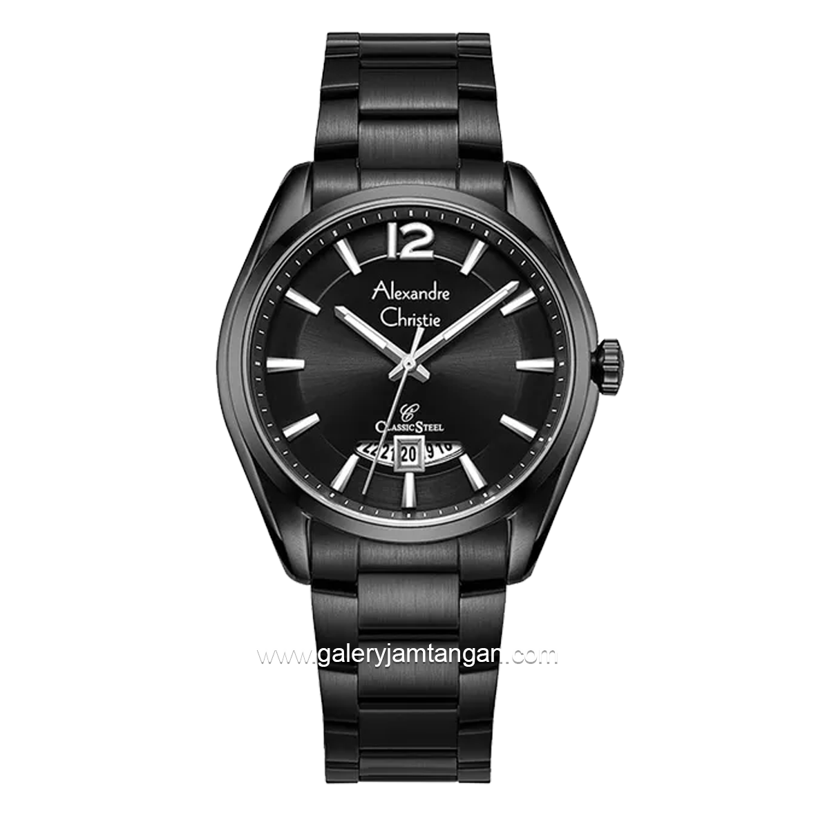 Alexandre Christie AC 8679 MD Full Black Stainless Steel