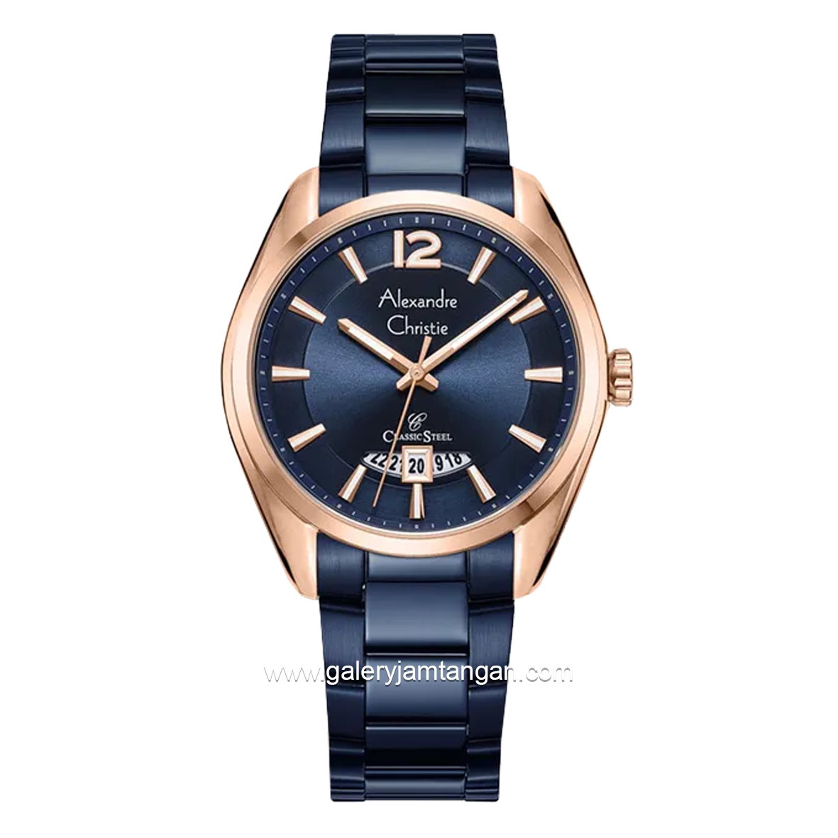 Alexandre Christie AC 8679 LD Blue Rosegold Stainless Steel