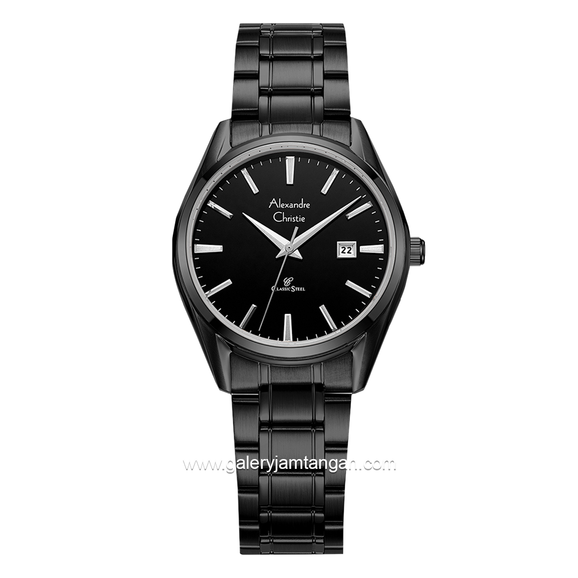 Alexandre Christie Classic AC 8681 LD Full Black Stainless Steel Strap