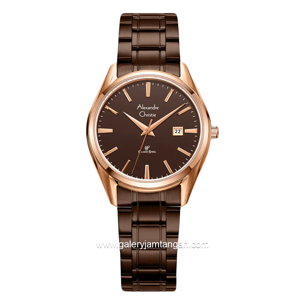 Alexandre Christie Classic AC 8681 LD BROBO Stainless Steel Strap