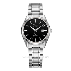 Alexandre Christie Classic AC 8681 LD Silver Dial Black Stainless Steel Strap