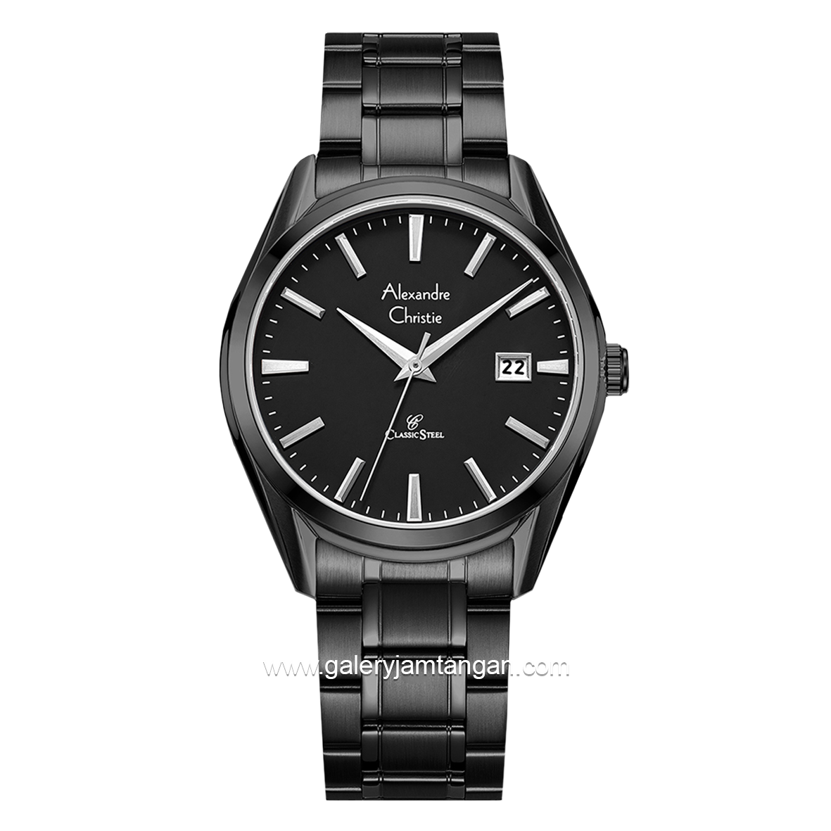 Alexandre Christie Classic AC 8681 MD Black Stainless Steel Strap