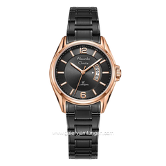 Alexandre Christie AC 8684 LDBBRBA Black Rosegold Stainless Steel