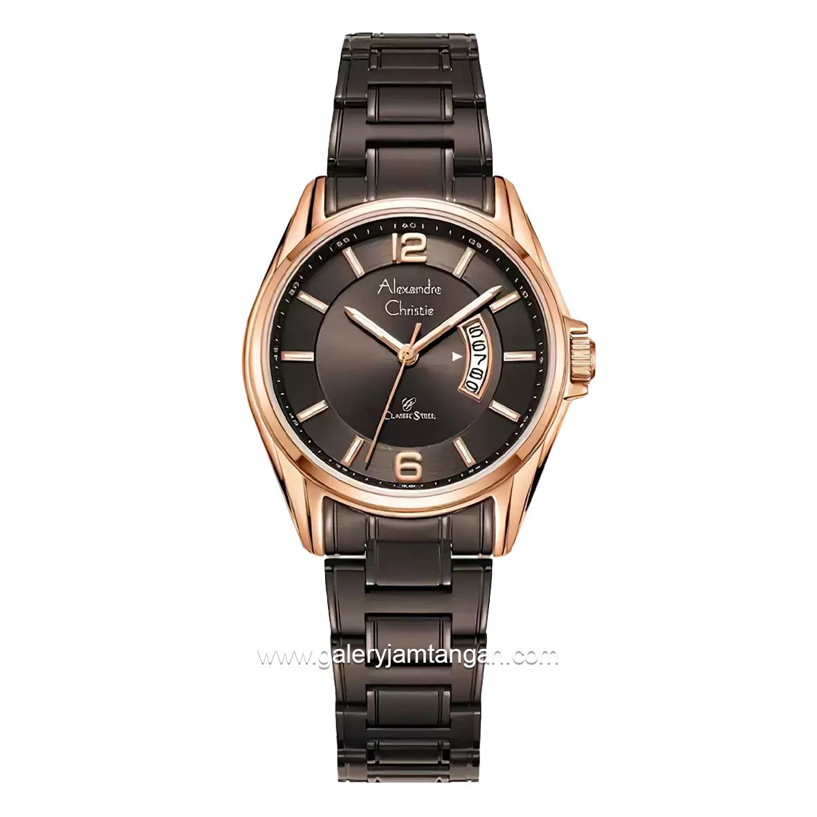 Alexandre Christie AC 8684 LD Brown Rosegold Stainless Steel