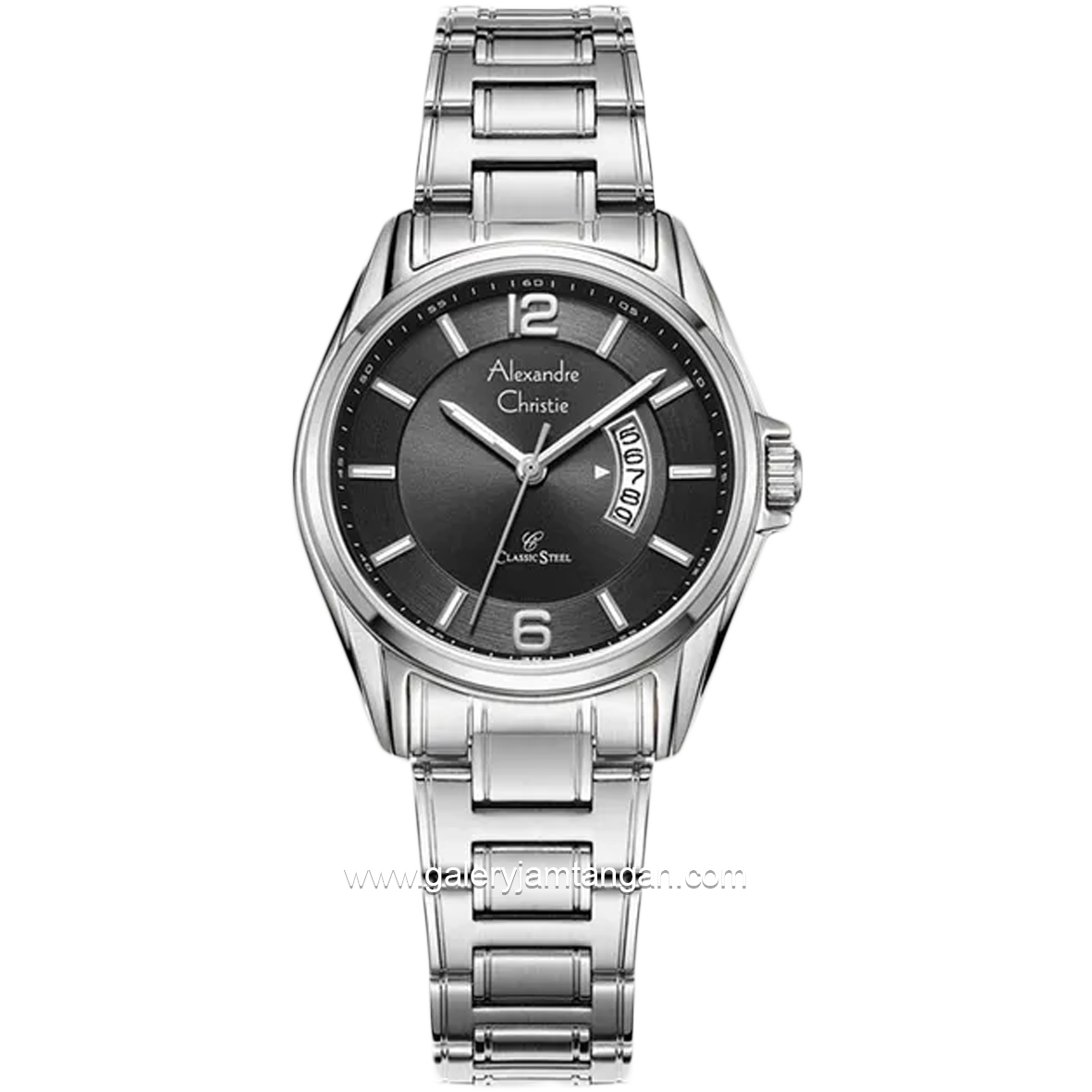 Alexandre Christie AC 8684 LDBSSBA Silver Dial Black Stainless Steel