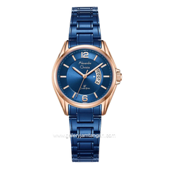 Alexandre Christie AC 8684 LDBURBU Blue Rosegold Stainless Steel