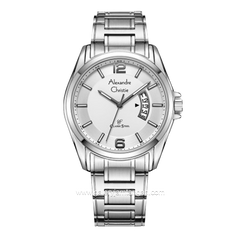 Alexandre Christie AC 8684 MD Silver Dial White Stainless Steel