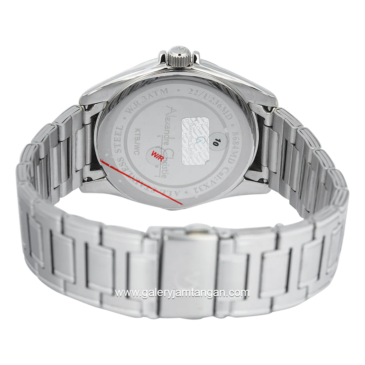 Alexandre Christie AC 8684 MD Silver Dial White Stainless Steel