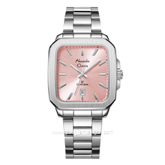 Alexandre Christie AC 8687 MD Macaron Silver Dial Pink Stainless Steel