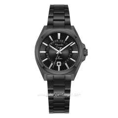 Alexandre Christie AC 8688 LD Black Rosegold Stainless Steel Strap