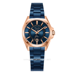 Alexandre Christie AC 8688 LD Blue Rosegold Stainless Steel Strap
