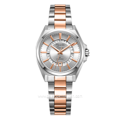Alexandre Christie AC 8688 LD Silver Combinasi Rosegold Stainless Steel Strap