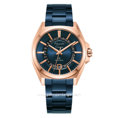 Alexandre Christie AC 8688 MD Blue Rosegold Stainless Steel Strap