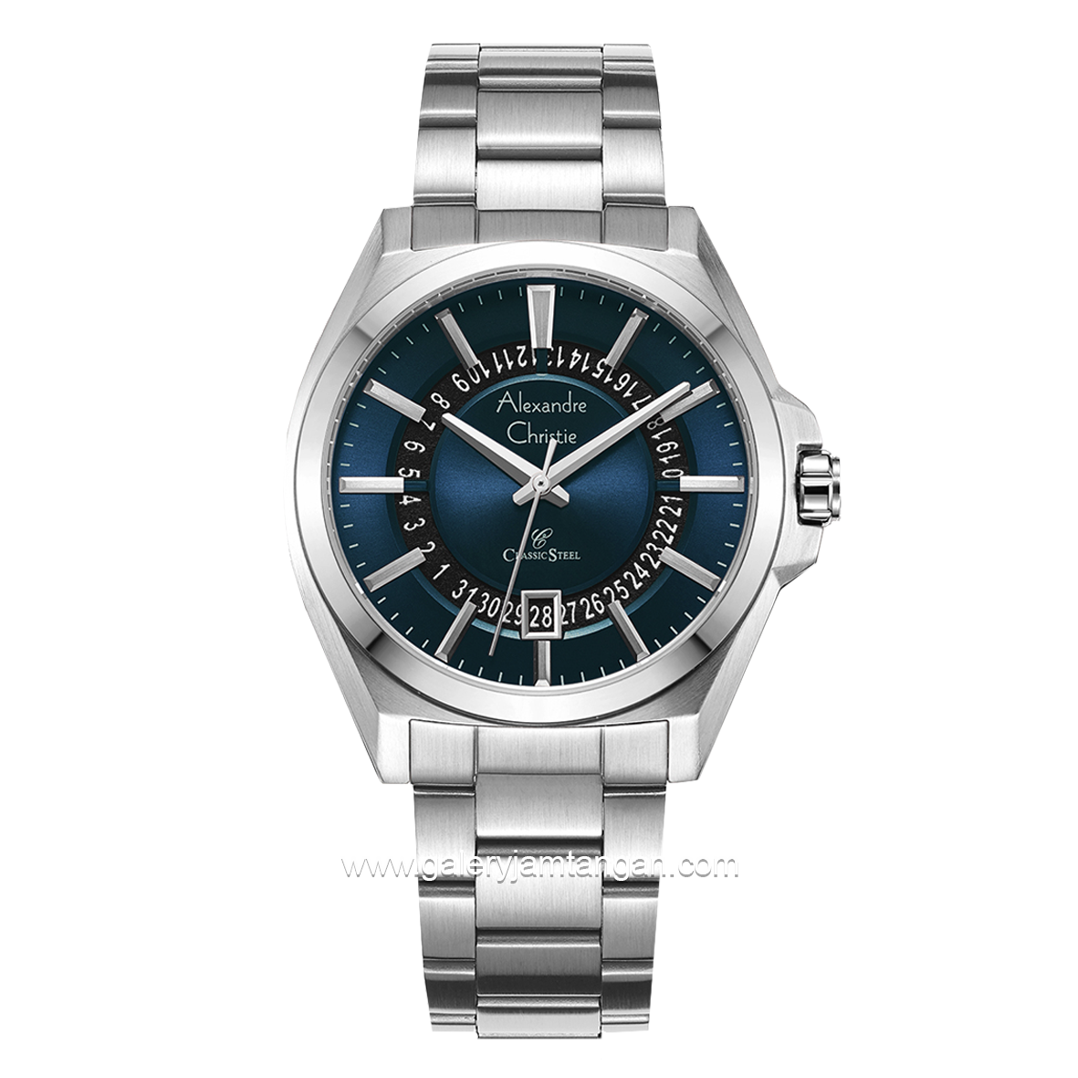 Alexandre Christie AC 8688 MD Silver Stainless Steel Strap