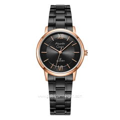 Alexandre Christie AC 8689 LH Black Rosegold Stainless Steel