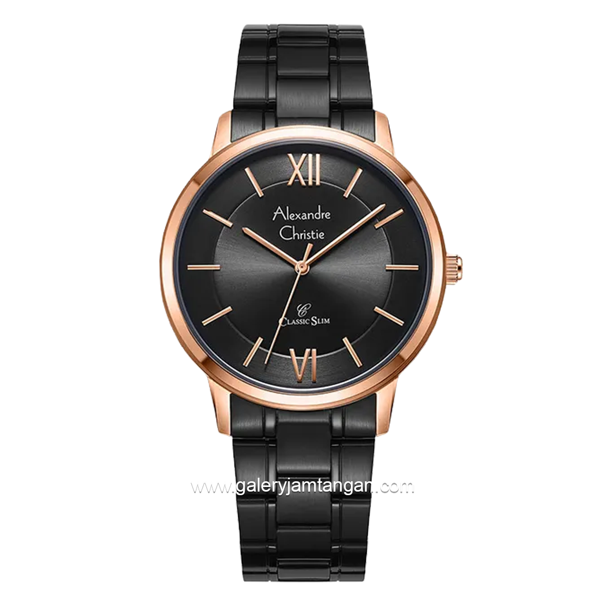 Alexandre Christie AC 8689 MH Black Rosegold Stainless Steel