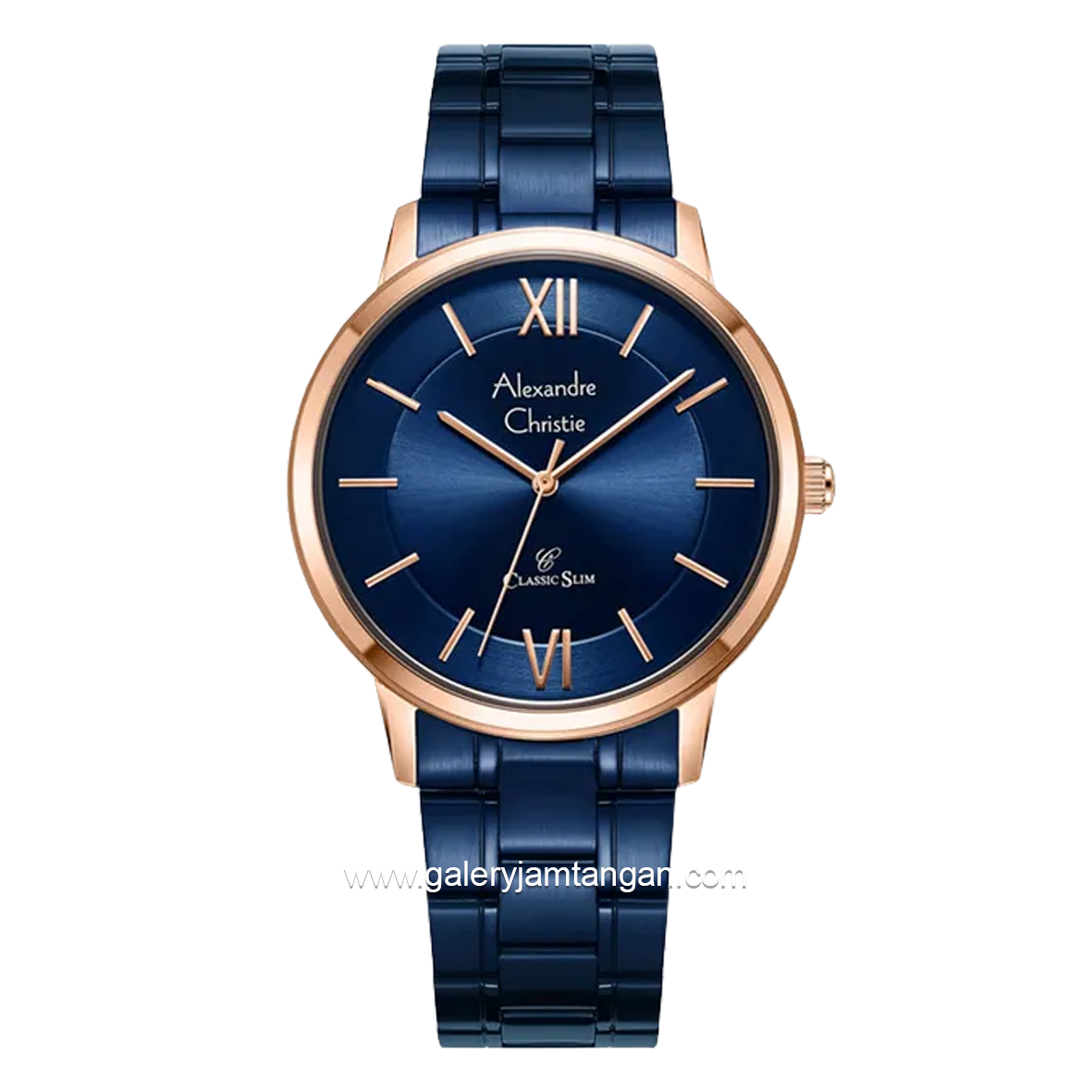 Alexandre Christie AC 8689 MH Blue Rosegold Stainless Steel