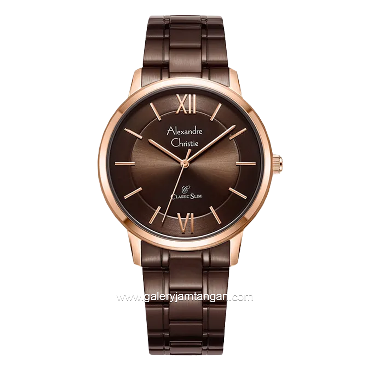 Alexandre Christie AC 8689 MH Brown Rosegold Stainless Steel