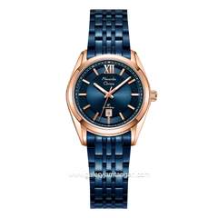 Alexandre Christie AC 8690 LD Blue Rosegold Stainless Steel