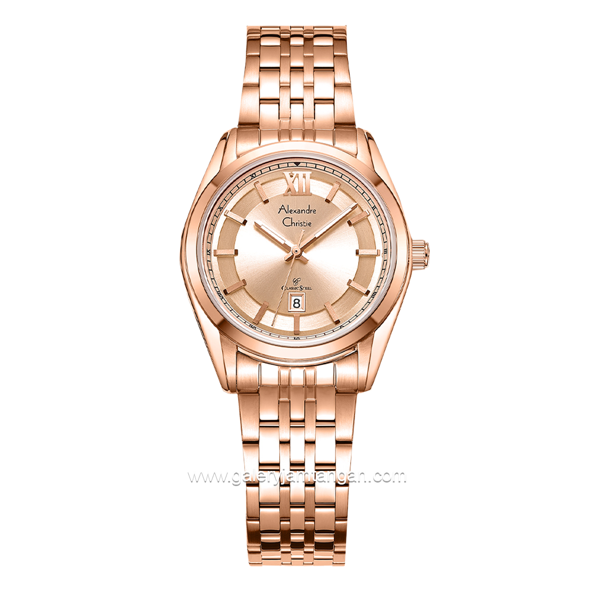 Alexandre Christie AC 8690 LD Full Rosegold Stainless Steel