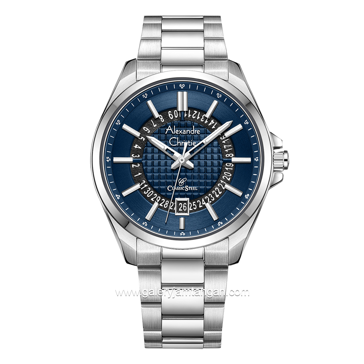 Alexandre Christie AC 8691 MD Silver Dial Blue Stainless Steel