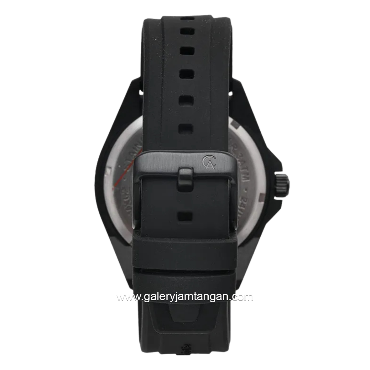 Alexandre Christie AC 8693 MD Black Dial White Rubber Strap