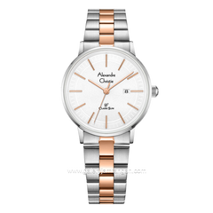 Alexandre Christie AC 8694 LD Silver Combinasi Rosegold Stainless Steel