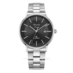 Alexandre Christie AC 8694 MD Silver Dial Black Stainless Steel