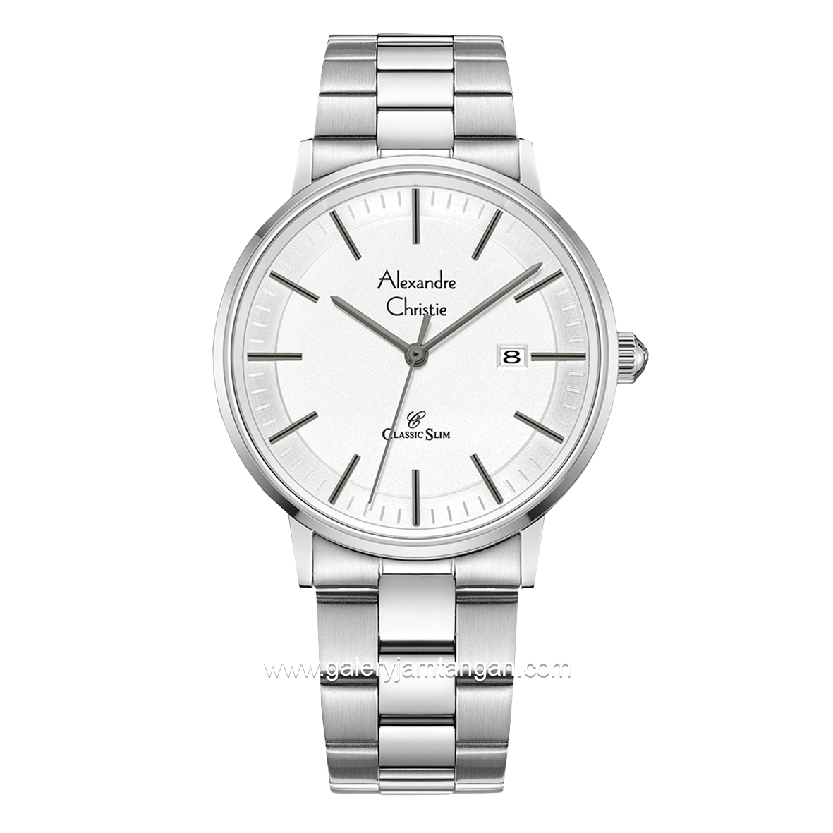 Alexandre Christie AC 8694 MD Silver Dial White Stainless Steel