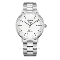 Alexandre Christie AC 8694 MD Silver Dial White Stainless Steel