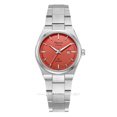 Alexandre Christie AC 8697 LD Silver Dial Red Shappire Stainless Steel