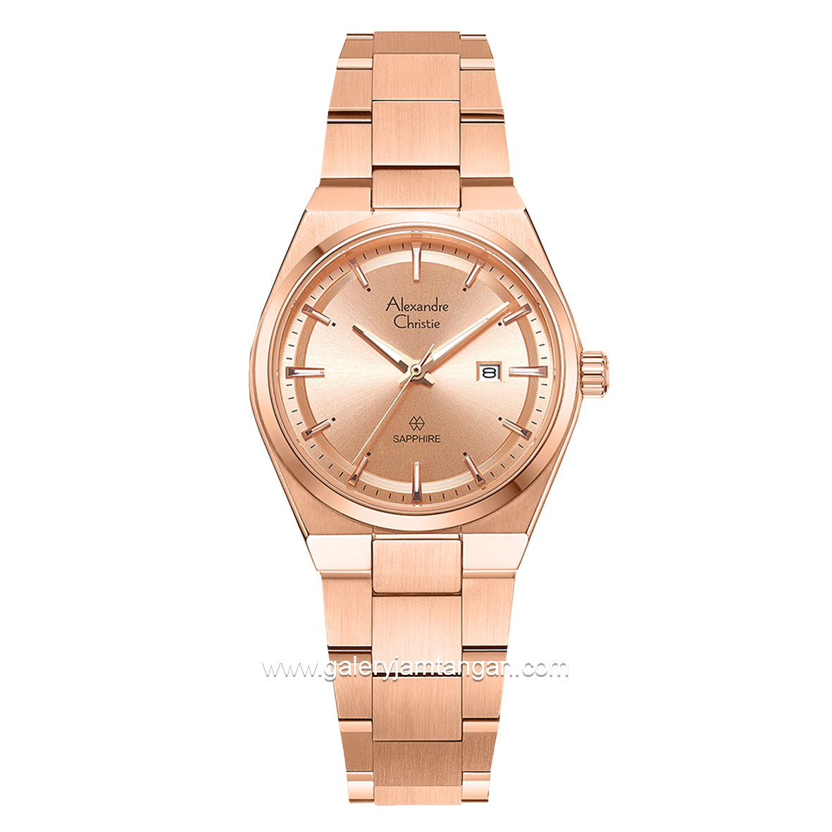Alexandre Christie AC 8697 LD Rosegold Shappire Stainless Steel