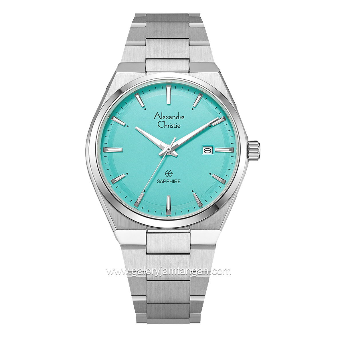 Alexandre Christie AC 8697 MD Silver Dial Blue Shappire Stainless Steel