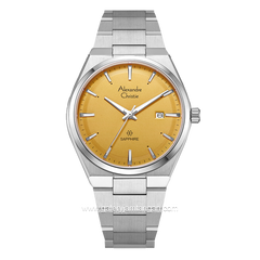 Alexandre Christie AC 8697 MD Silver Dial Yellow Shappire Stainless Steel