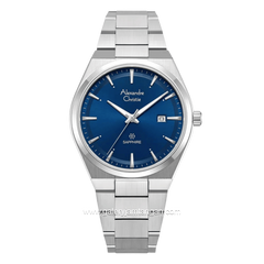 Alexandre Christie AC 8697 MD BSSBU Silver Dial Navy Shappire Stainless Steel
