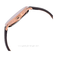 Alexandre Christie AC 8698 MH Brown Rosegold Leather Strap