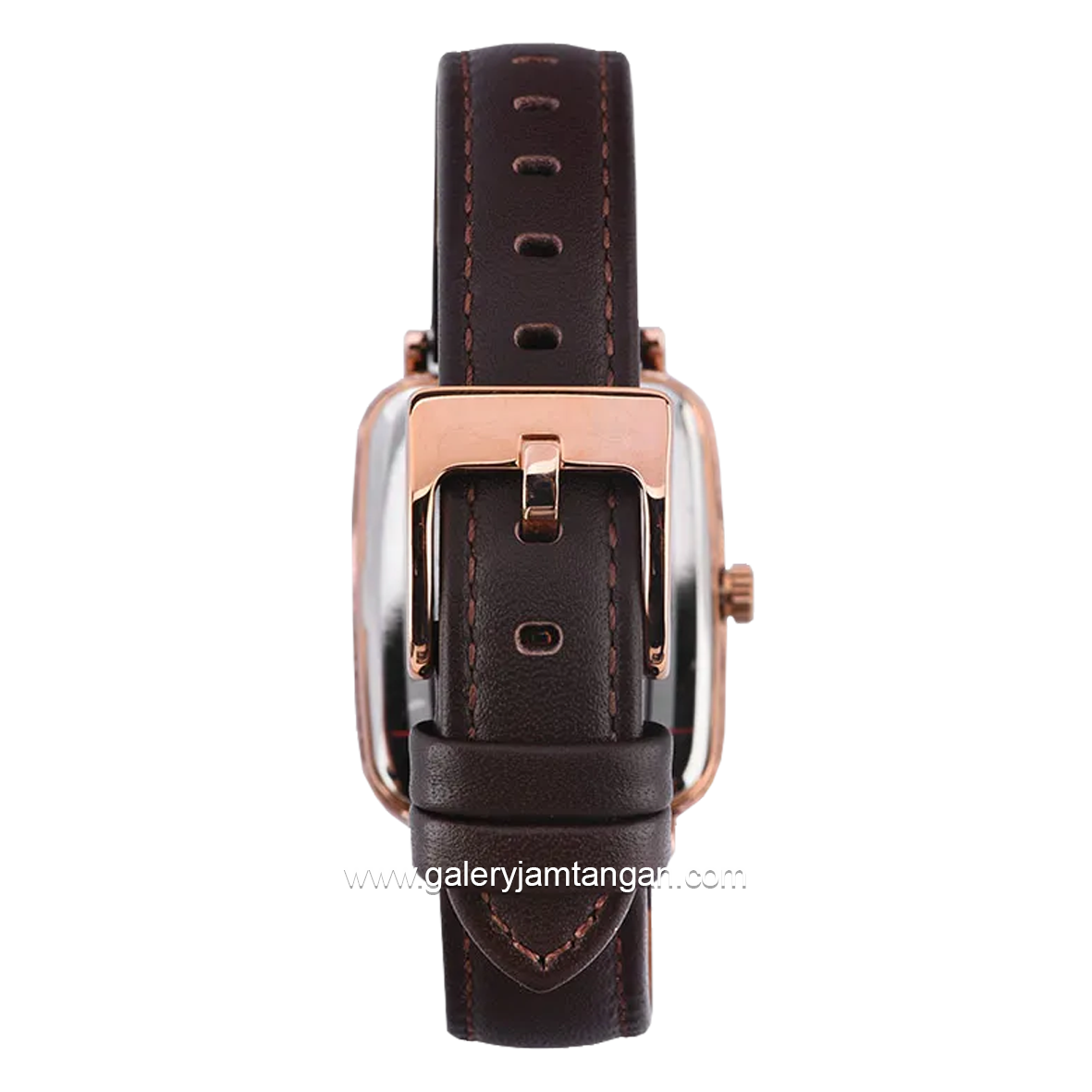 Alexandre Christie AC 8699 MH Brown Rosegold Leather Strap