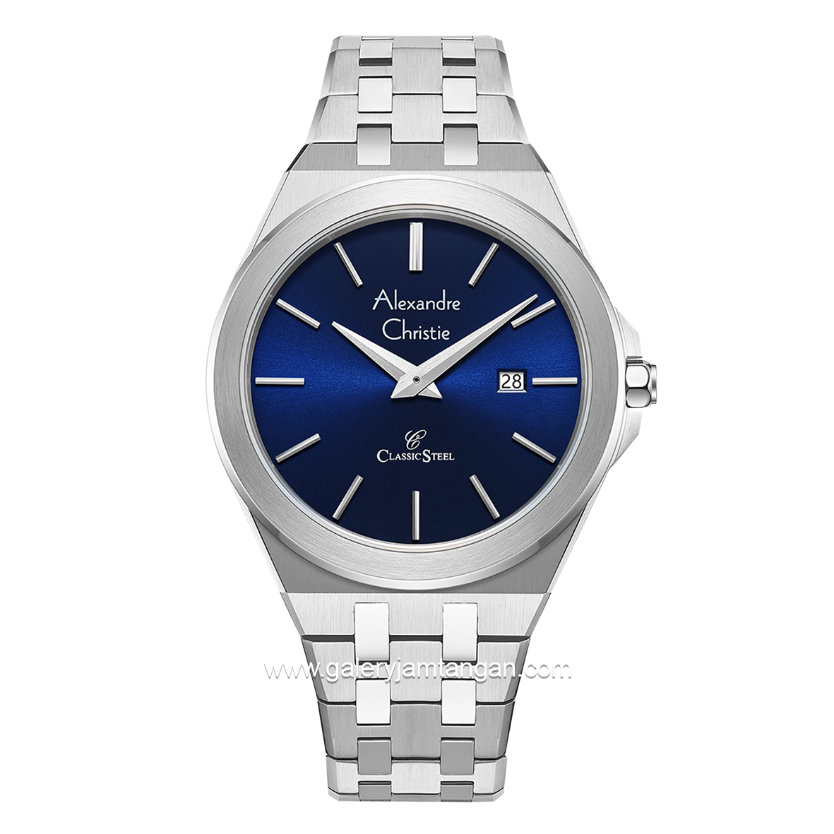 Alexandre Christie AC 8700 MD Silver Dial Blue Stainless Steel