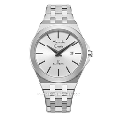 Alexandre Christie AC 8700 MD Silver Dial White Stainless Steel
