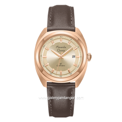 Alexandre Christie AC 8702 LD Brown Rosegold Leather Strap