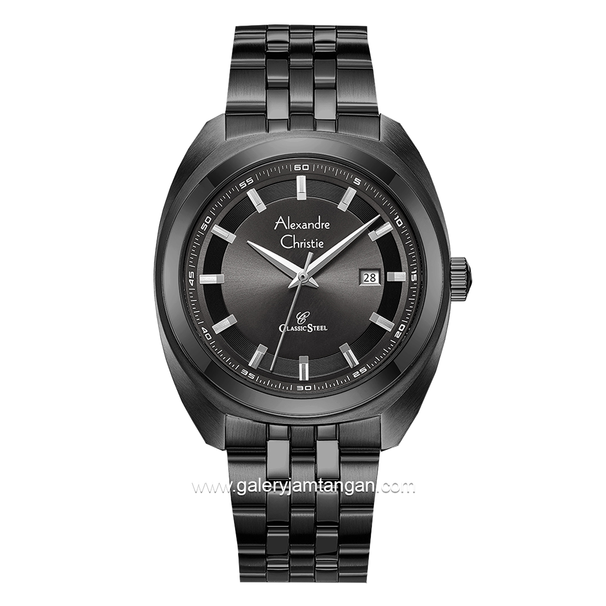 Alexandre Christie AC 8702 MD Black Stainless Steel Strap