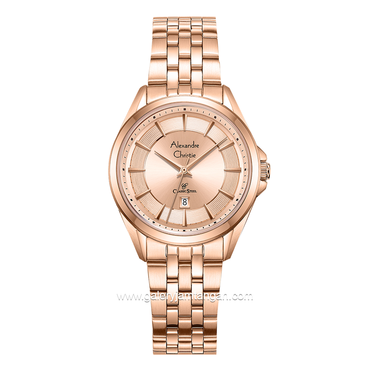 Alexandre Christie AC 8703 LD Full Rosegold Stainless Steel