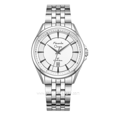 Alexandre Christie AC 8703 MD Silver Dial White Stainless Steel