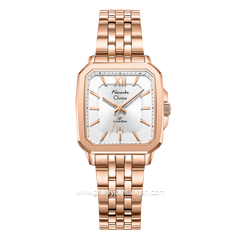 Alexandre Christie AC 8704 LD Rosegold Dial White Stainless Steel
